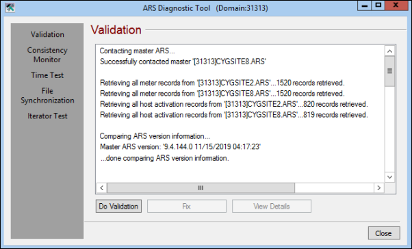 ARS Diagnostic Tool